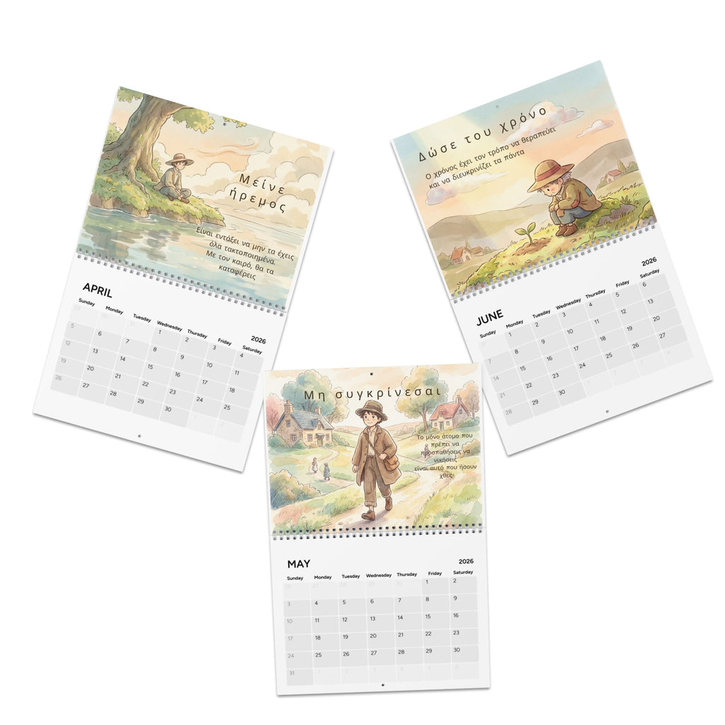 2026 Little Reminders of Life Wall Calendar — Inspirational Nature & Positive Energy (Greek Text)